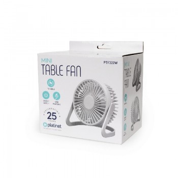PLATINET STANDING FAN (15cm x 15cm x 12cm) white