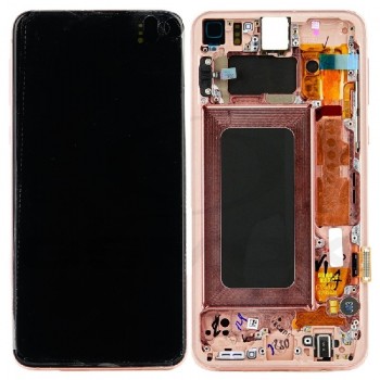 Ekranas Samsung G970F S10e su lietimui jautriu stikliuku ir rėmeliu Flamingo Pink/Rose originalus (service pack) Ekranas Samsung G970F S10e su lietimui jautriu stikliuku ir rėmeliu Flamingo Pink/Rose originalus (service pack)