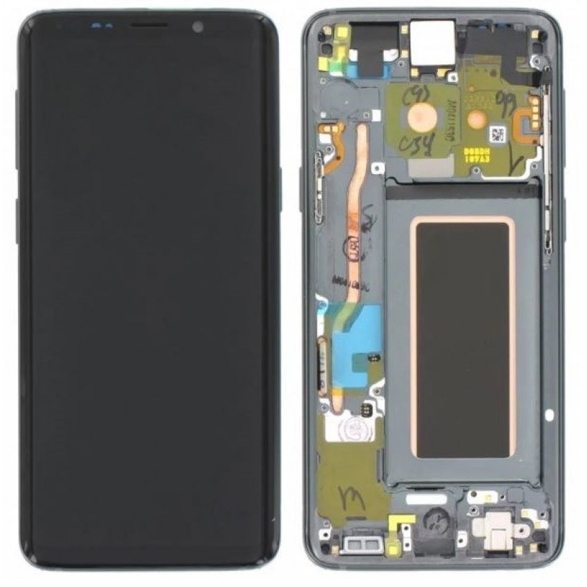 Ekranas Samsung G960F S9 su lietimui jautriu stikliuku ir rėmeliu Titanium Grey originalus (service pack) Ekranas Samsung G960F S9 su lietimui jautriu stikliuku ir rėmeliu Titanium Grey originalus (service pack)