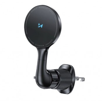 Belaidis automobilinis įkroviklis-laikiklis Wozinsky (WCT5-6S4Y) Magnetic (MagSafe 15W) tvirtinamas ant ventiliacijos grotelių juodas