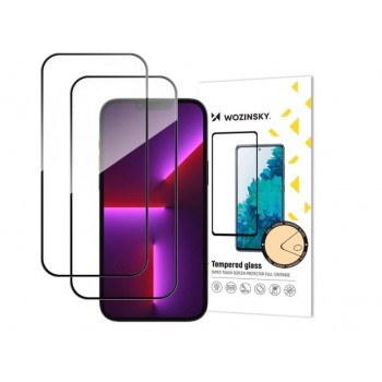 Screen protection glass "Wozinsky 5D Full Glue" Apple iPhone 17 Air case-friendly black (2pcs)