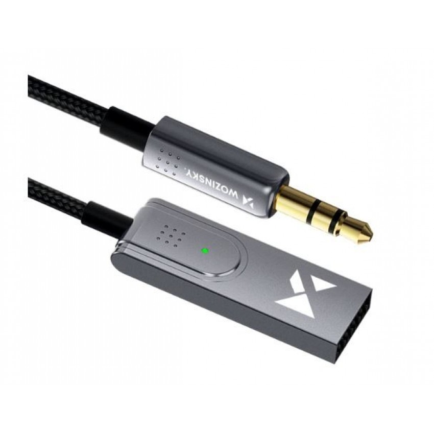 Audio adapteris Wozinsky WTODB 3.5mm Aux Bluetooth 5.3 juodas