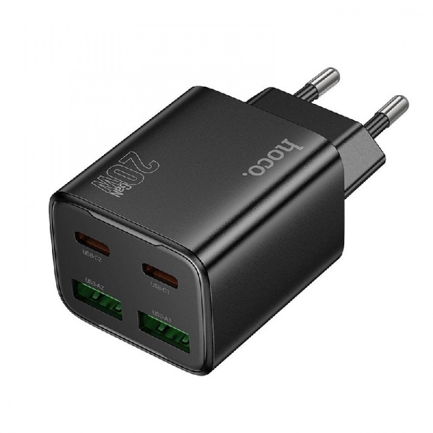 Charger HOCO N55 (2xUSB-C;2xUSB 20W) black