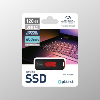 USB memory drive SSD Platinet USB 128GB (USB 3.2; 400MB/s)