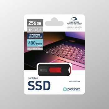 USB memory drive SSD Platinet USB 256GB (USB 3.2; 400MB/s)
