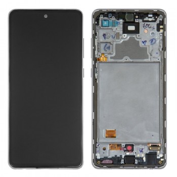 LCD screen Samsung A725/A726 A72 4G/5G with touch screen with frame Black OLED (real size)