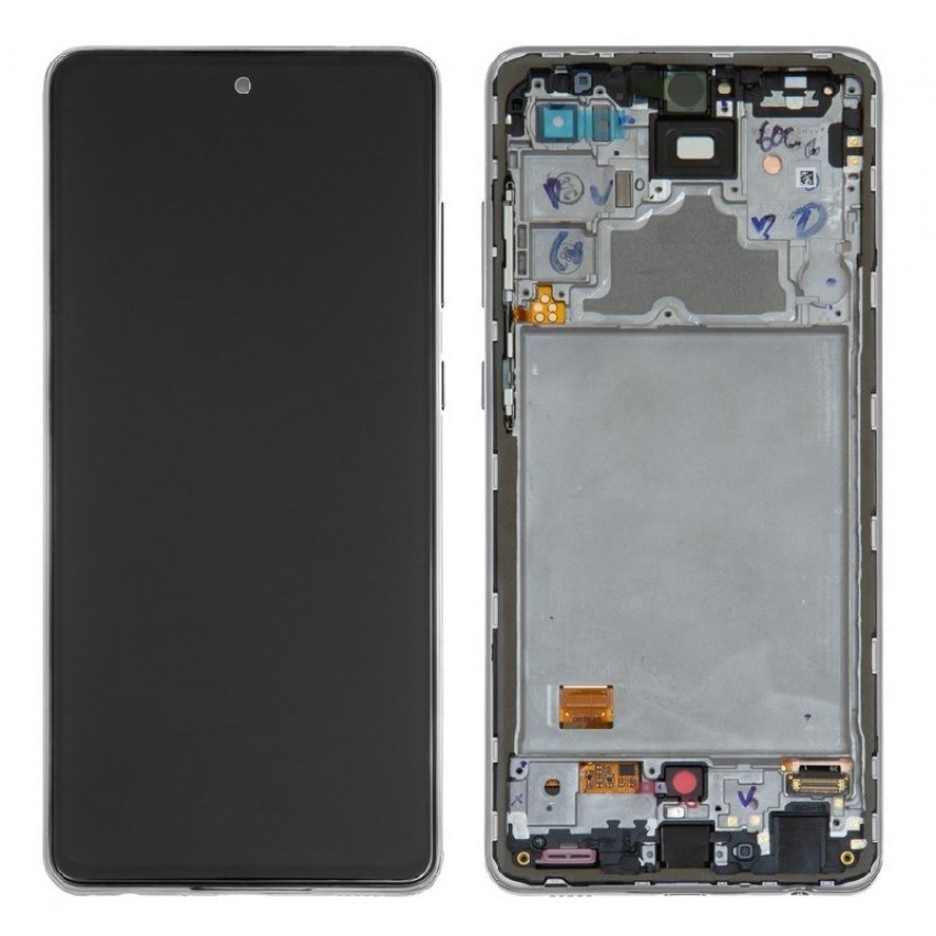 LCD screen Samsung A725/A726 A72 4G/5G with touch screen with frame Black OLED (real size)