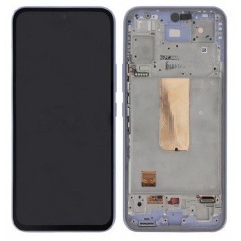 Ekranas Samsung A546 A54 5G 2023 su lietimui jautriu stikliuku ir rėmeliu Violet originalus (assembled service pack)
