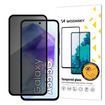 Screen protection glass "Wozinsky Privacy 5D Full Glue" Samsung A165 A16 4G/A166 A16 5G case-friendly Anti Spy
