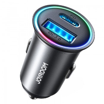 Car charger JOYROOM (JR-CCN04) (1xUSB-C; 1xUSB; 60W) black