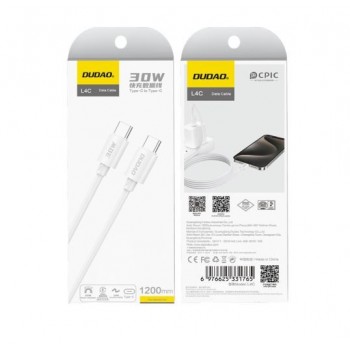 USB cable Dudao (L4C) "USB-C (Type-C) to USB-C (Type-C)" (30W) 1.2M