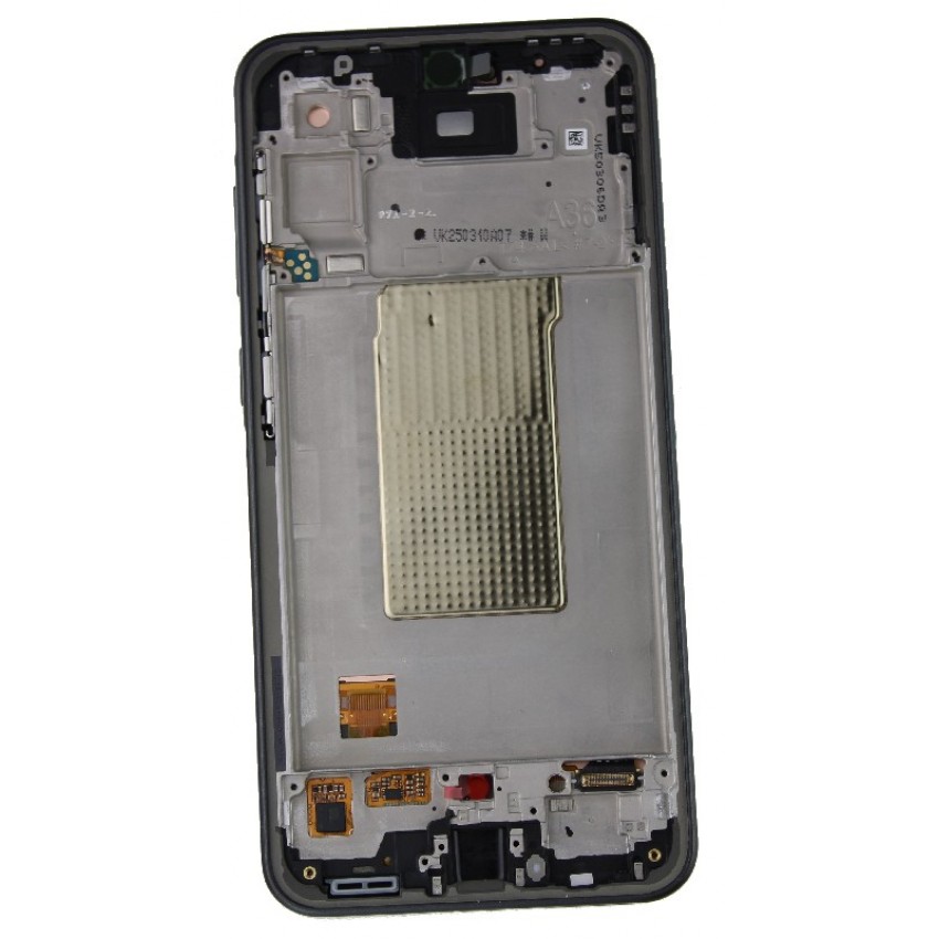 Ekranas Samsung A366 A36 5G su lietimui jautriu stikliuku ir rėmeliu Awesome Black originalus (service pack)