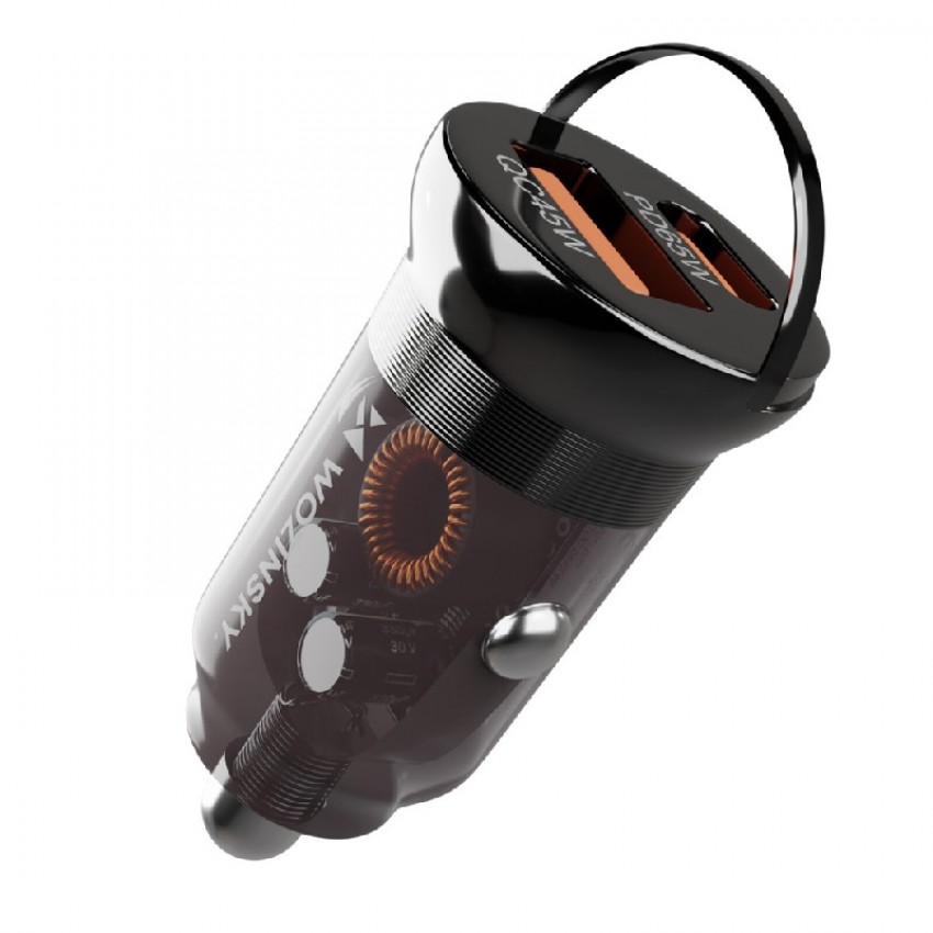 Car charger Wozinsky (WCGWCW) (1xUSB 1xUSB-C) 65W black