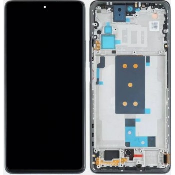 LCD screen Xiaomi 11T 5G with touch screen with frame Meteorite Grey original (service pack)