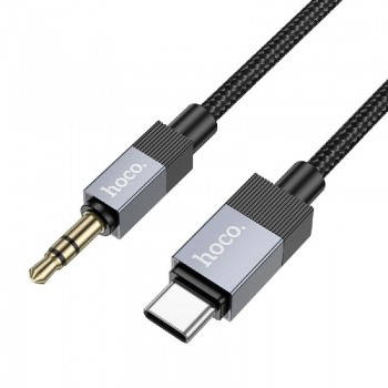 Audio adapteris Hoco (UPA32B) USB-C į 3,5mm(p) juodas (1M)