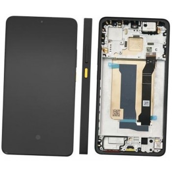 Ekranas Xiaomi Poco X7 Pro 5G su lietimui jautriu stikliuku ir rėmeliu Yellow originalus (service pack)