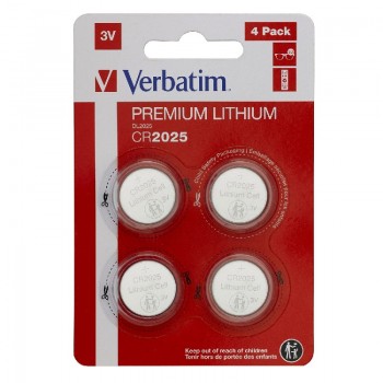 Ličio baterijos Verbatim 3V CR2025 (4vnt)