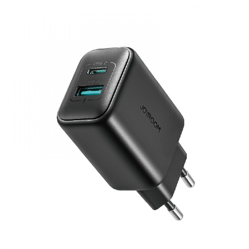 Charger JOYROOM (JR-TCF13) (1xUSB-C; 1xUSB; 3A 25W) black