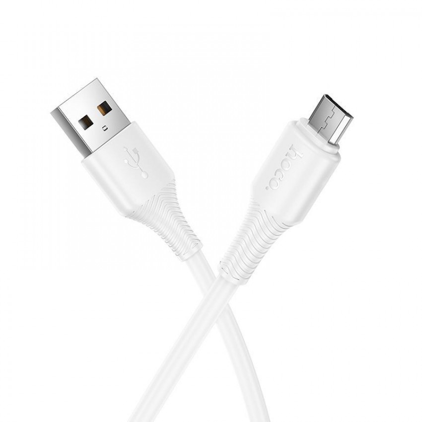 USB cable HOCO X120 microUSB (2.4A) 1m white