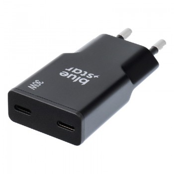 Charger Blue Star (TFK-SC-30WCC) (2xUSB-C) 3A (30W) black