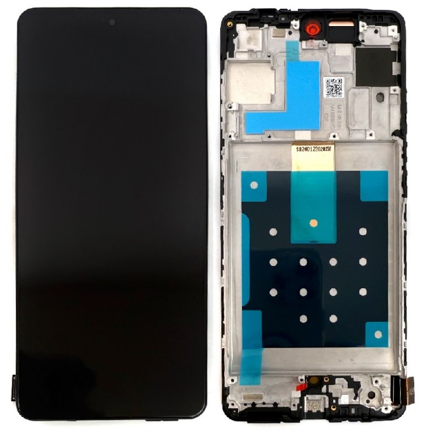 LCD screen Samsung M556 M55 5G with touch screen and frame Black OLED (real size)