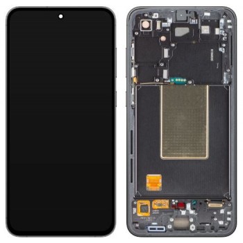LCD screen Samsung S721 S24 FE 5G with touch screen with frame Graphite original (assembled service pack)