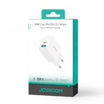 Charger Joyroom (JR-TCF21) (1xUSB-C;1xUSB 3A 20W) white