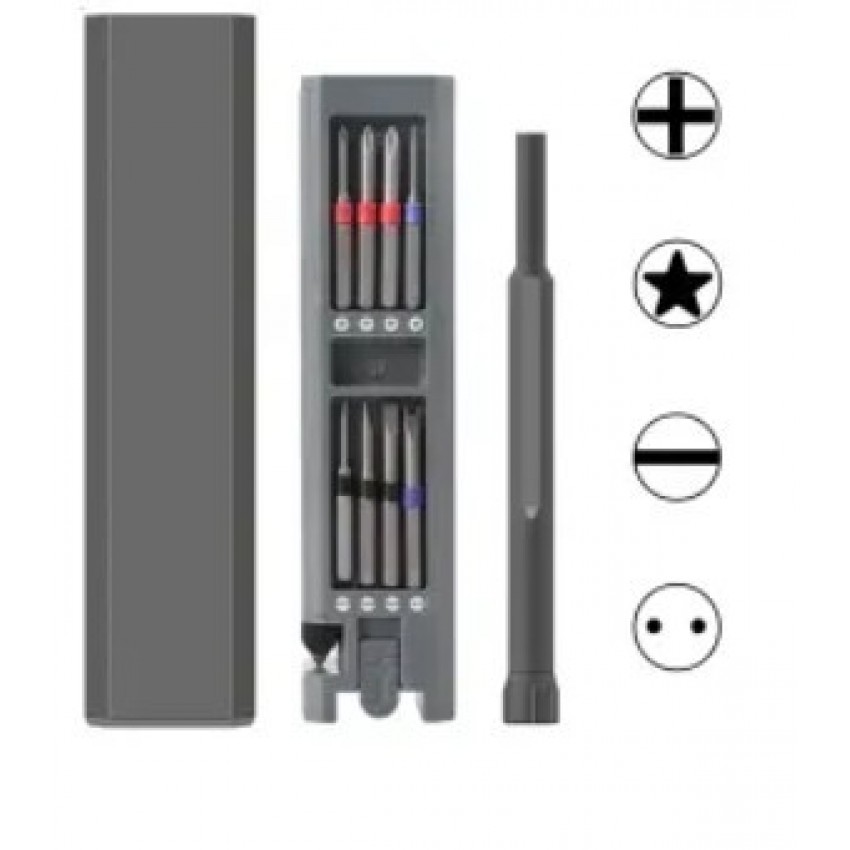 Atsuktuvas su 28vnt antgalių rinkiniu