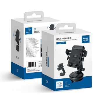 Automobilinis universalus telefono laikiklis Blue Star (Tough Lock) juodas