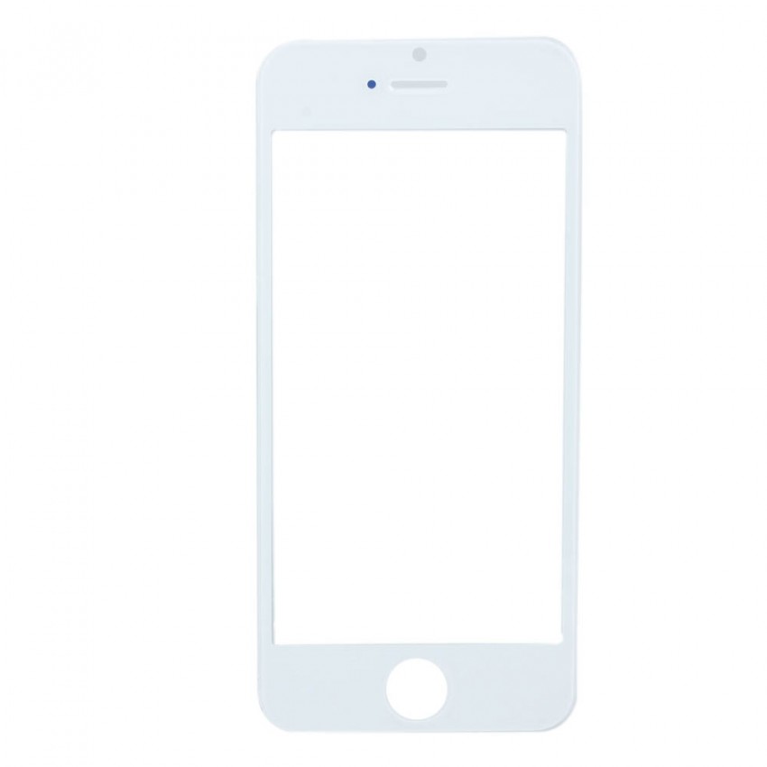 LCD stikls Apple iPhone 5G ar rāmi un OCA balts ORG