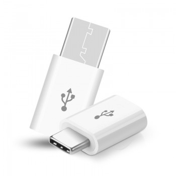 Adapter from microUSB to Type-C white
