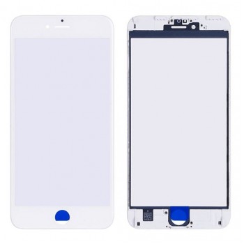 LCD stikls Apple iPhone 6S Plus ar rāmi un OCA balts V2 ORG
