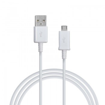 USB kabelis ORG Samsung i9500 S4/N7100 Note 2 microUSB (ECB-DU4EWE) 1.5m balts