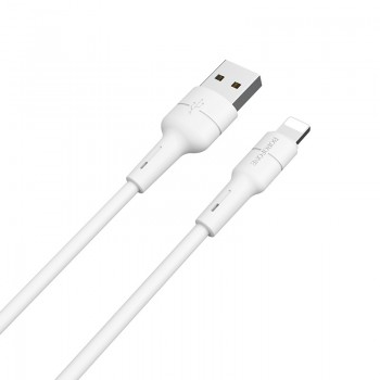 USB cable Borofone BX30 Lightning 1.0m silicone white