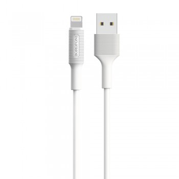 USB kabelis Borofone BX1 Lightning 1.0m balts