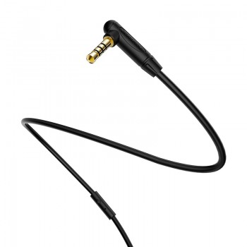 Audio adapter 3,5mm kuni 3,5mm Borofone BL5 AUX mikrofoniga must
