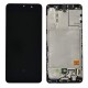 LCD screen Samsung A415 A41  with touch screen and frame original Black (service pack)