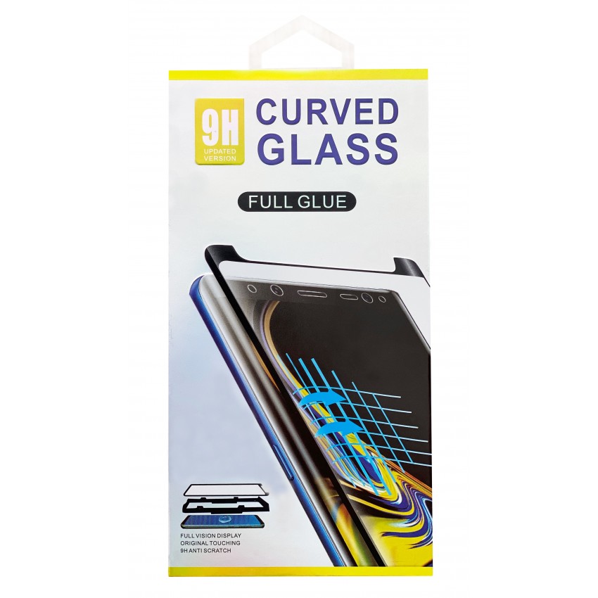 LCD kaitsev karastatud klaas 9D Curved Full Glue Samsung Note 20 must