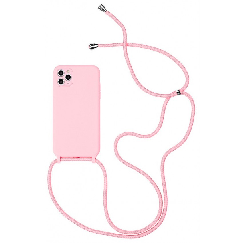 Telefoniümbris Strap Silicone Case Apple iPhone 12 mini roosa