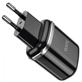 Laadija Hoco N4 kahega USB pistikuga (2.4A) must
