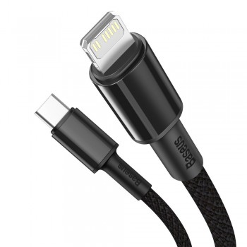 USB cable Baseus High Density Braided Fast Data PD 20W Type-C į Lightning 1m black CATLGD-01