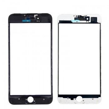 LCD stikls Apple iPhone 7 Plus ar rāmi un OCA melns V3