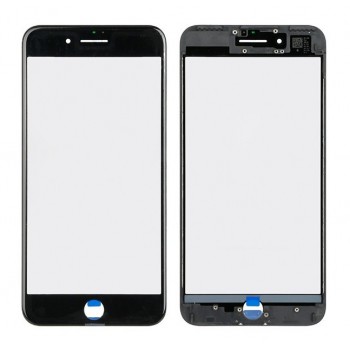 LCD stikls Apple iPhone 5S/SE ar rāmi melns ORG
