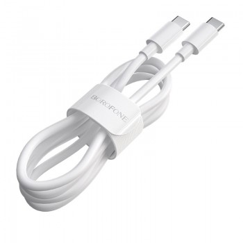 USB kabelis Borofone BX44 no Type-C uz Type-C 100W 1.0m balts