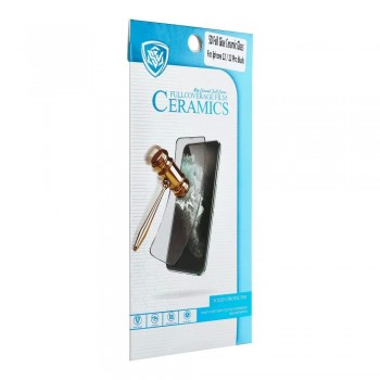 LCD aizsargstikls 5D Full Glue Ceramic Glass Apple iPhone X/XS/11 Pro liektss melns