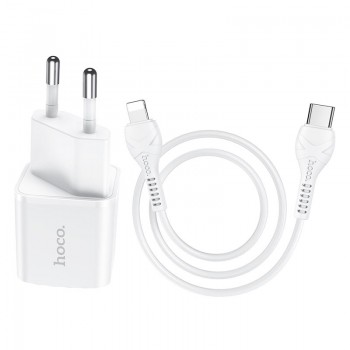 Charger Hoco N10 PD20W Type-C-Lightning white