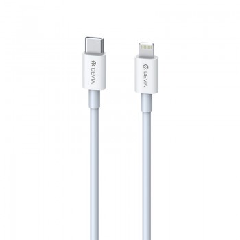 USB cable Devia Smart PD Type-C to Lightning 1.0m  20W 3A white