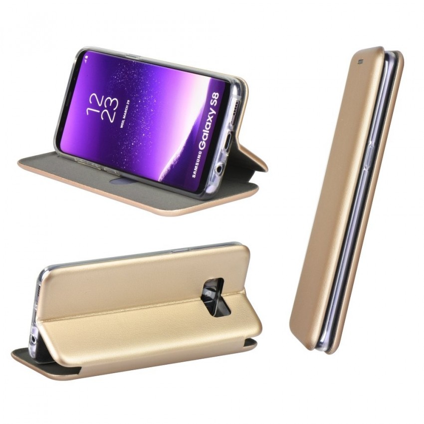 Telefoniümbris Book Elegance Samsung A530 A8 2018 roosa-kuld