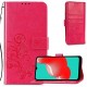 Case Flower Book Samsung A225 A22 4G rose-red