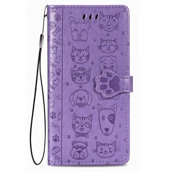 Case Cat-Dog Samsung A037 A03s purple